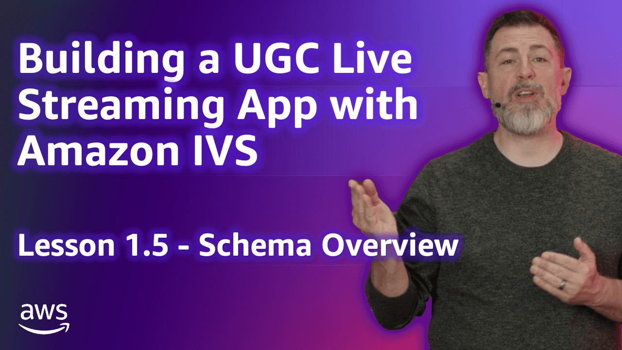 Build a UGC Live Streaming App with Amazon IVS: Schema Overview (Lesson 1.5)