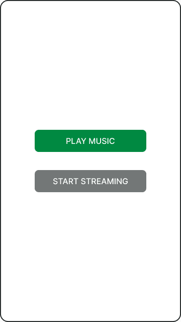 Simple screen to play music and start streaming