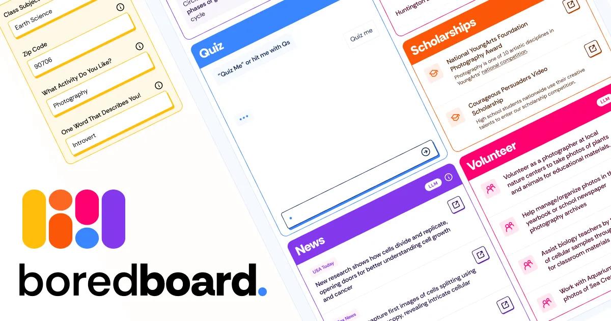 boredboard - A personalized learning platform for high school students