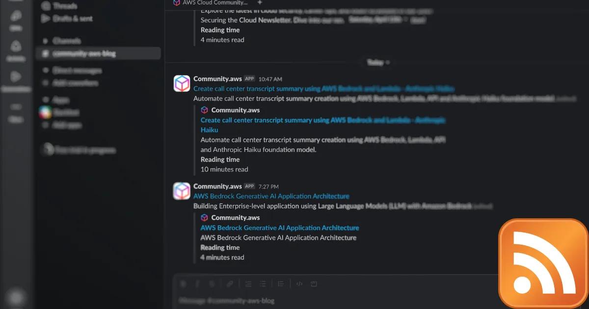 Community.aws - Blog notifications in Slack 