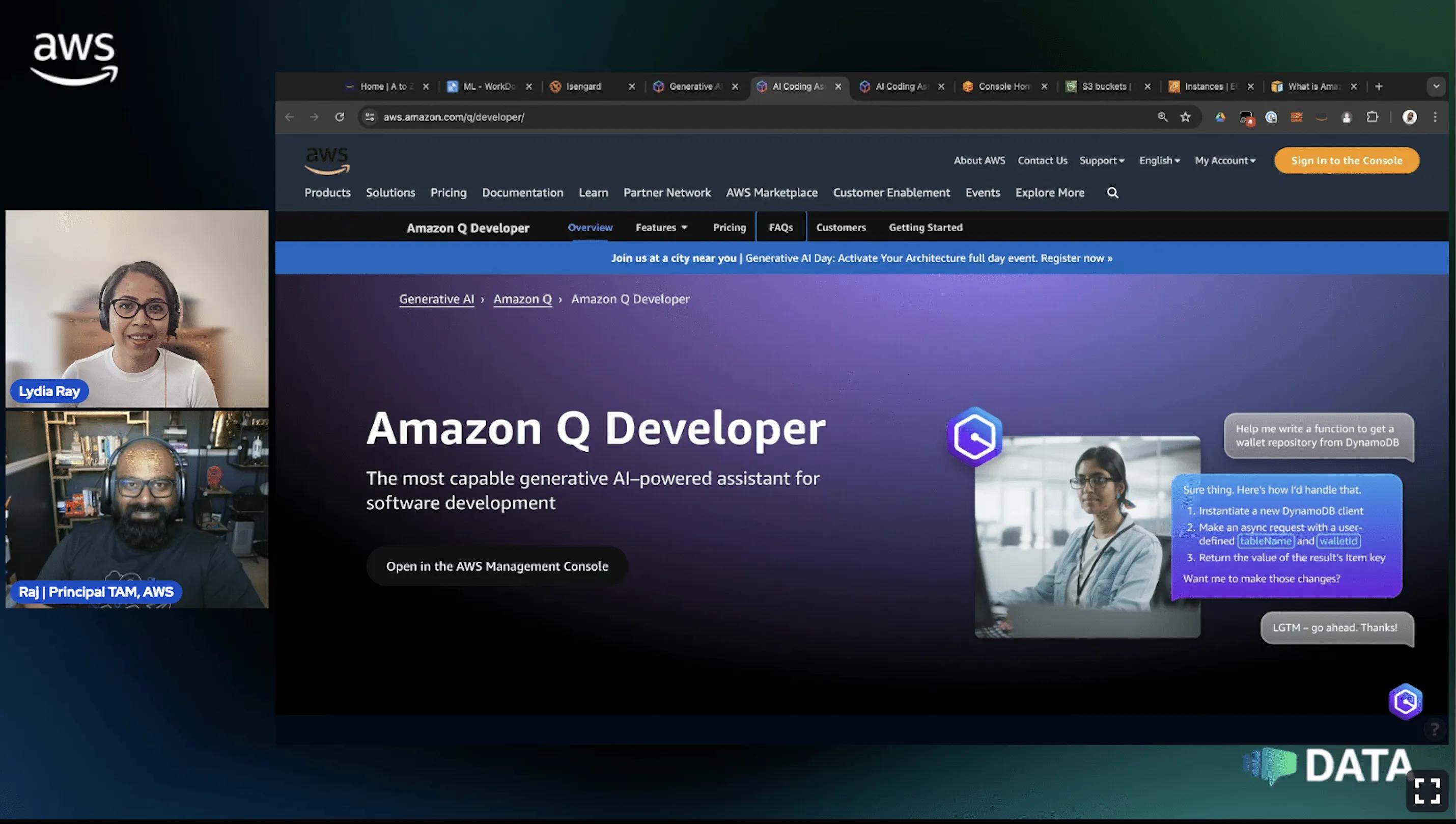 Supercharge Developer Productivity using Amazon Q Developer's AI Prowess | S02EP25 | Lets Talk About Data Show