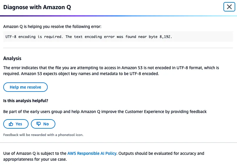 Amazon Q Diagnose