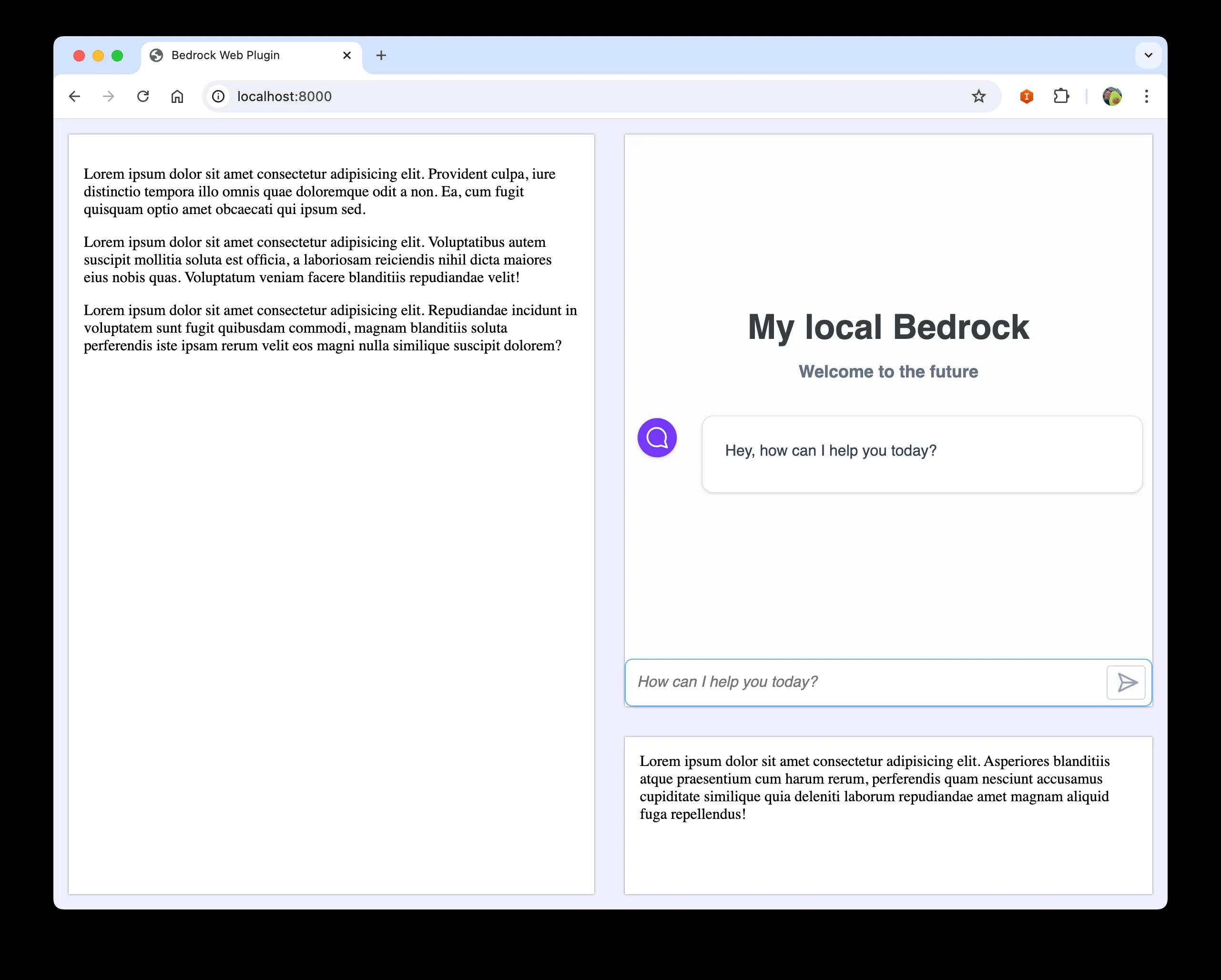 demo of bedrock-embed-web