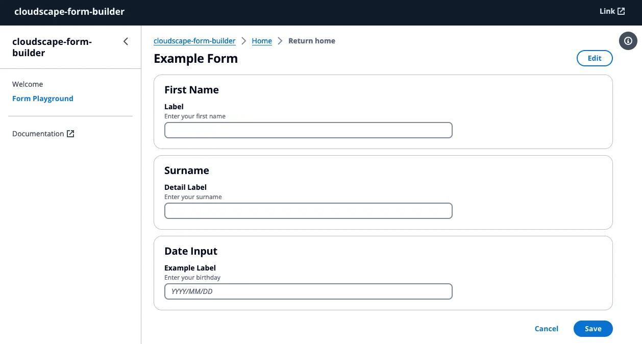 cloudscape example form