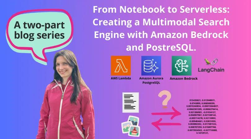 From Notebook to Serverless: Creating a Multimodal Search Engine with Amazon Bedrock and PostreSQL.