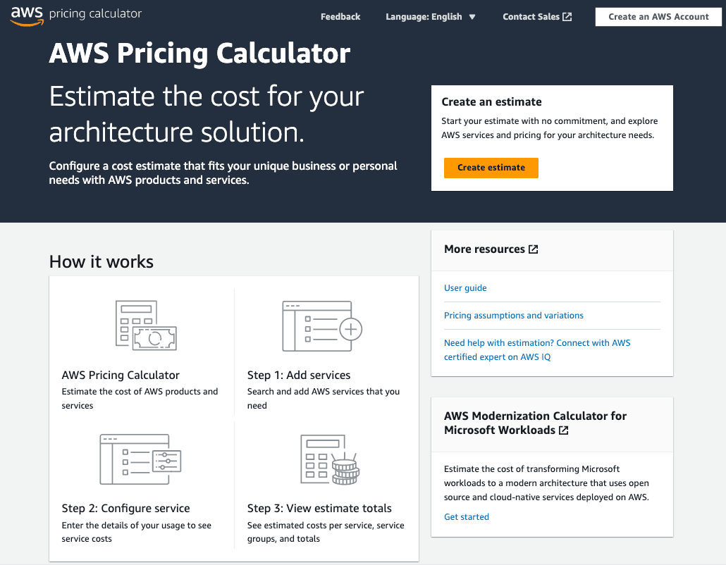 Pricing Calculator
