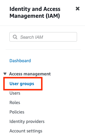 Create a group for account administrators