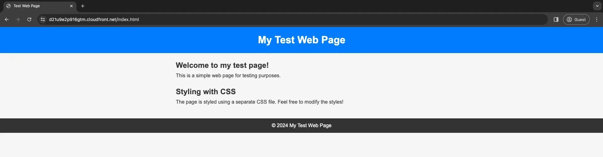Test Web Page