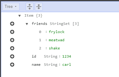 Storing the friends field as a String Set