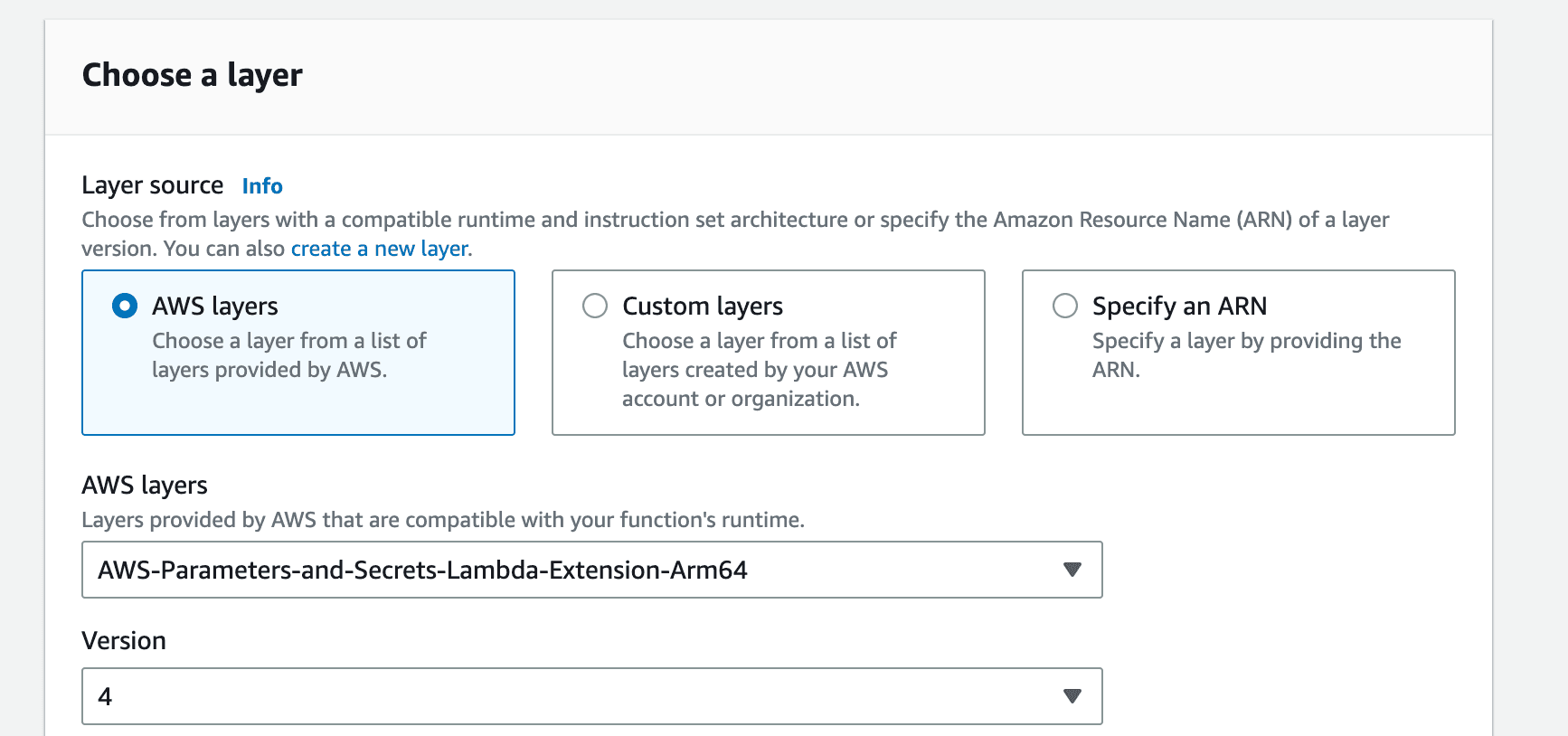 Select the extension