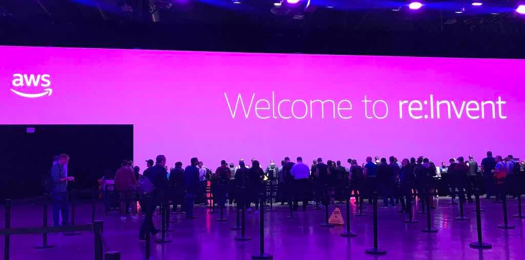 Welcome to re:Invent badging area