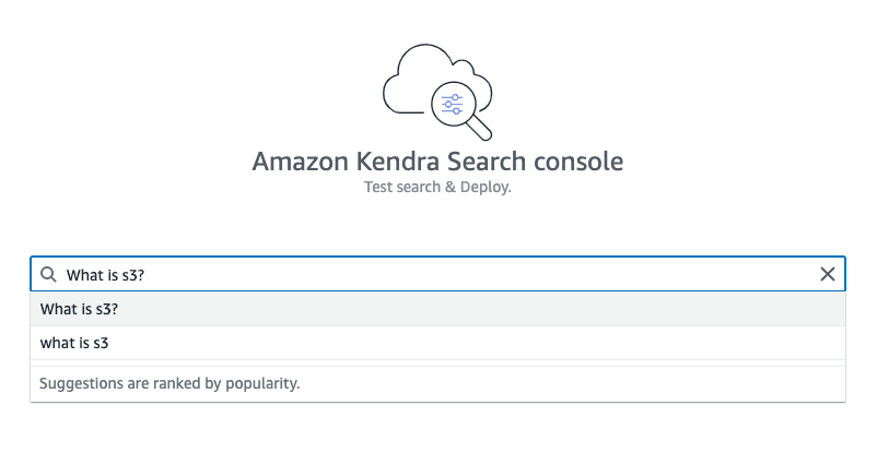 Search in a Kendra Index