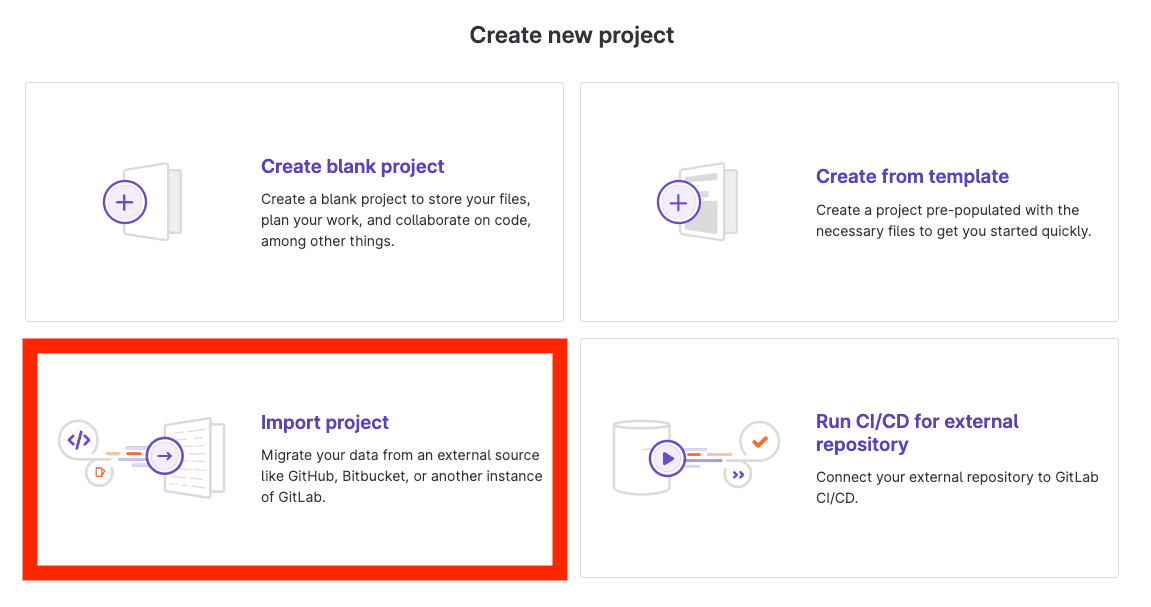 GitLab Import project