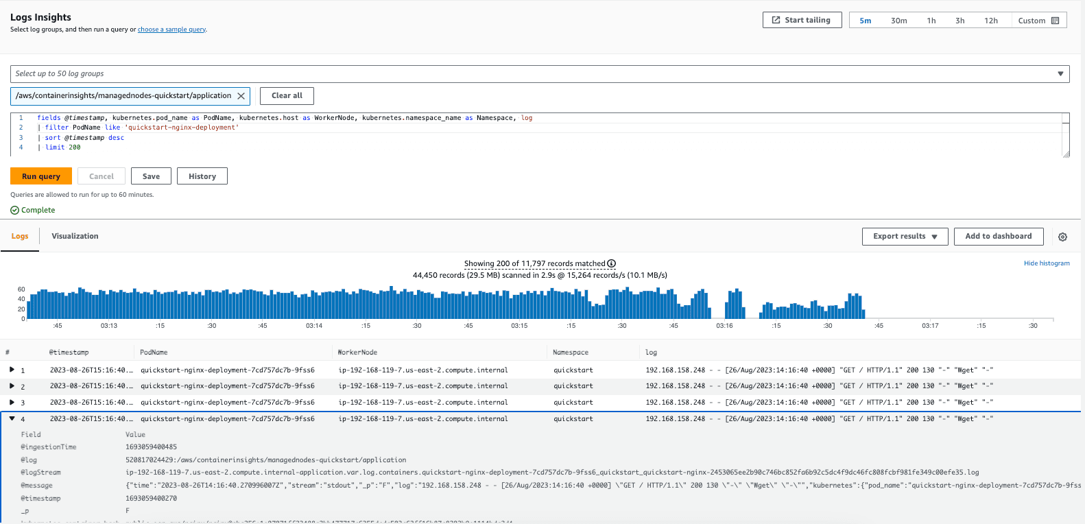 Logs Insights Query