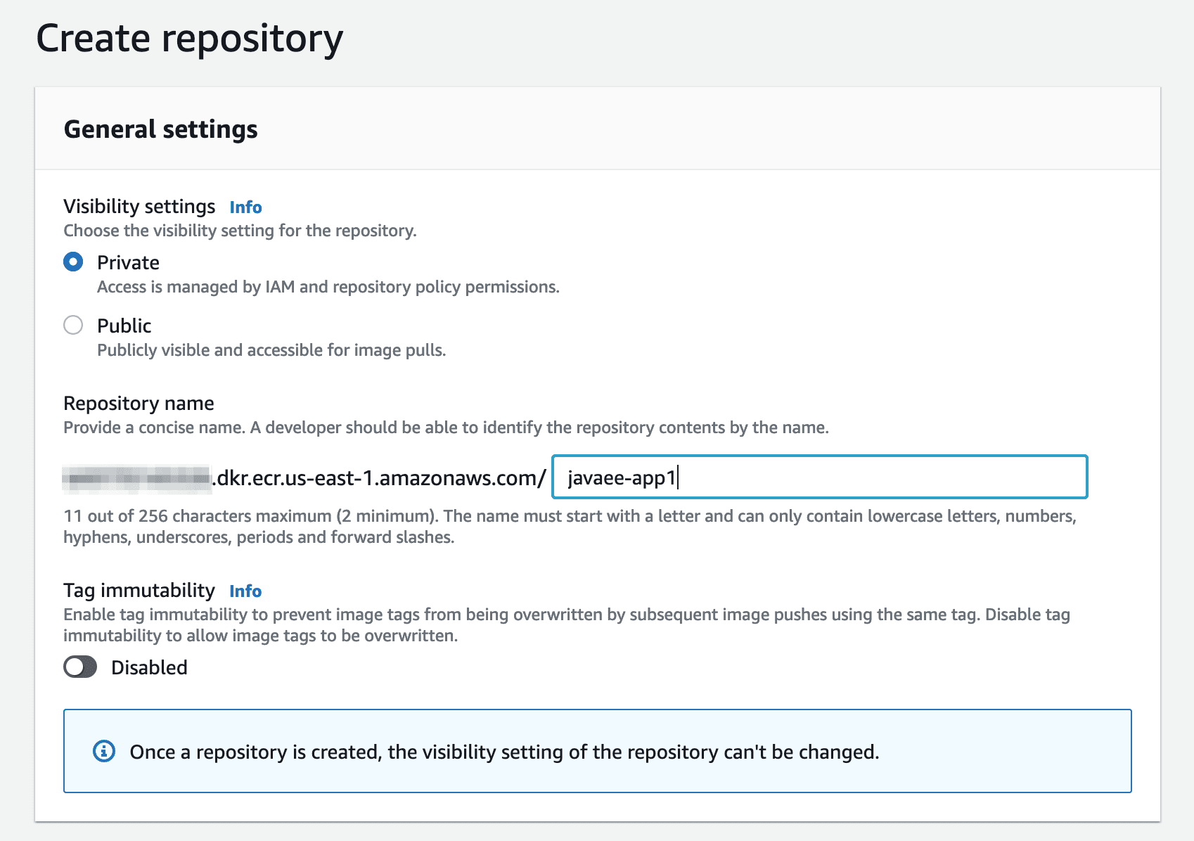 Instructions for naming the repository