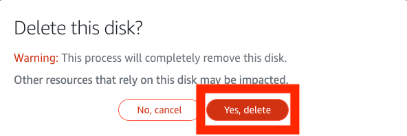 Delete disk
