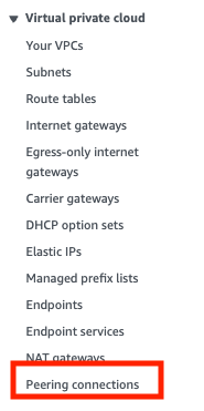 Choose Peering connections