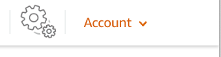 Choose Account at the top right of the Lightsail console