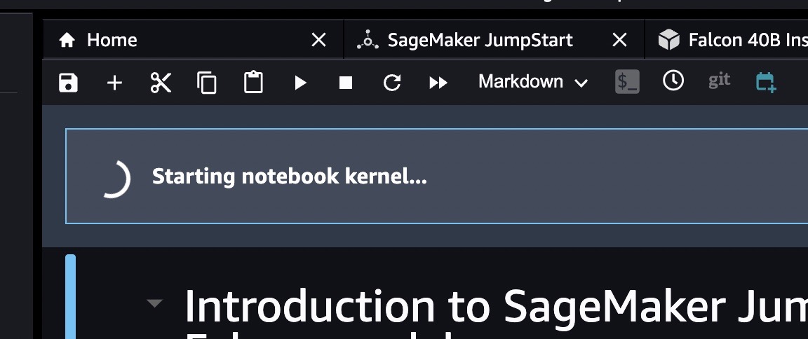 Go to Amazon SageMaker JumpStart