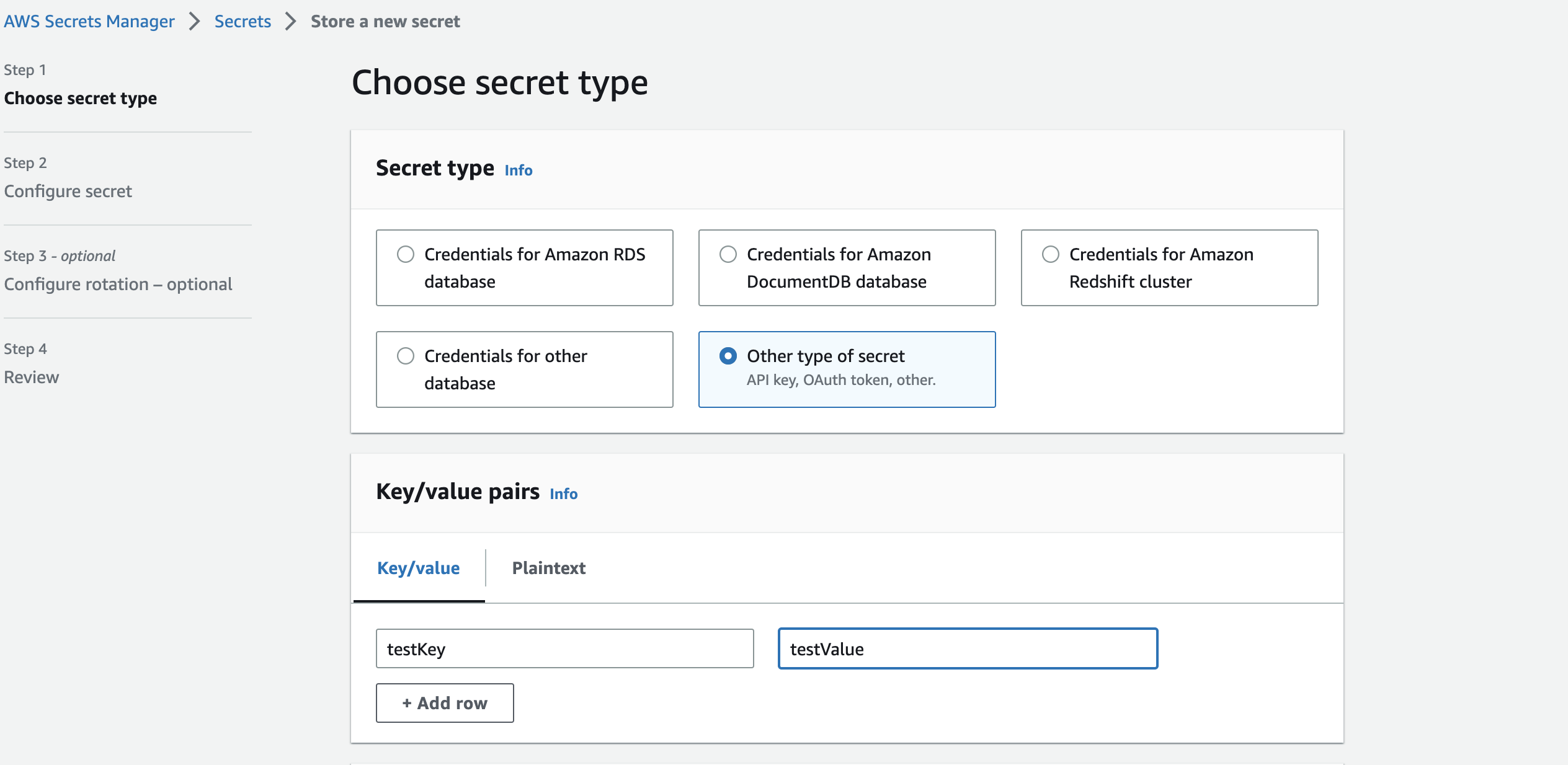Creating Our Secret Key and Value