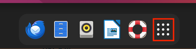 Display the installed application by choosing far right icon.
