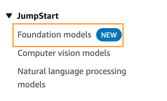 JumpStart Foundation models