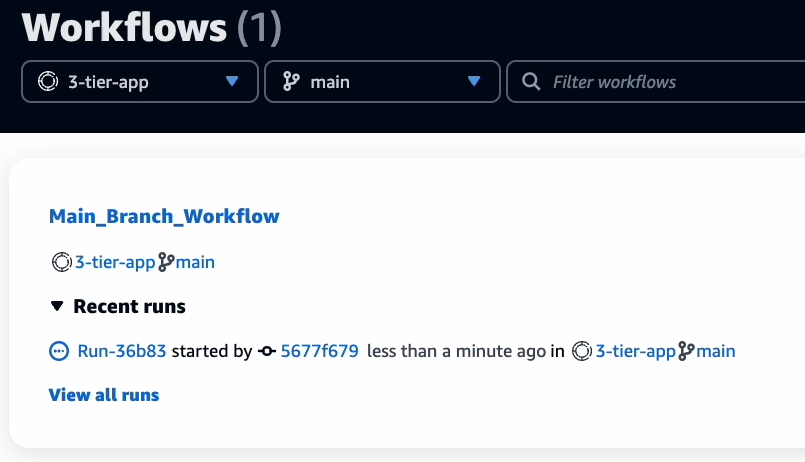 CodeCatalyst Workflow recent runs started automatically