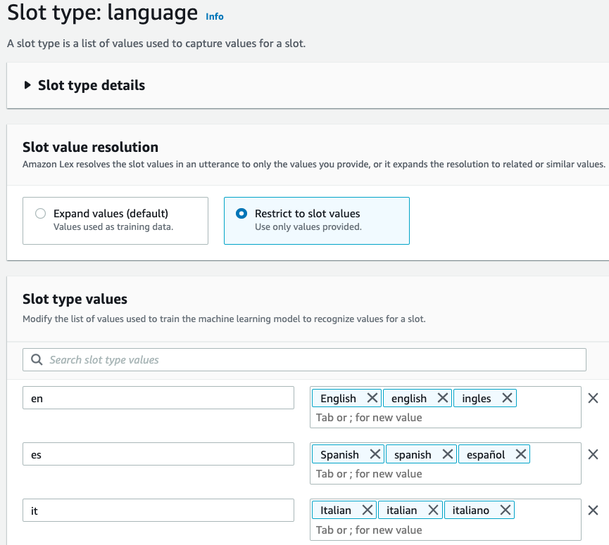 Slot language