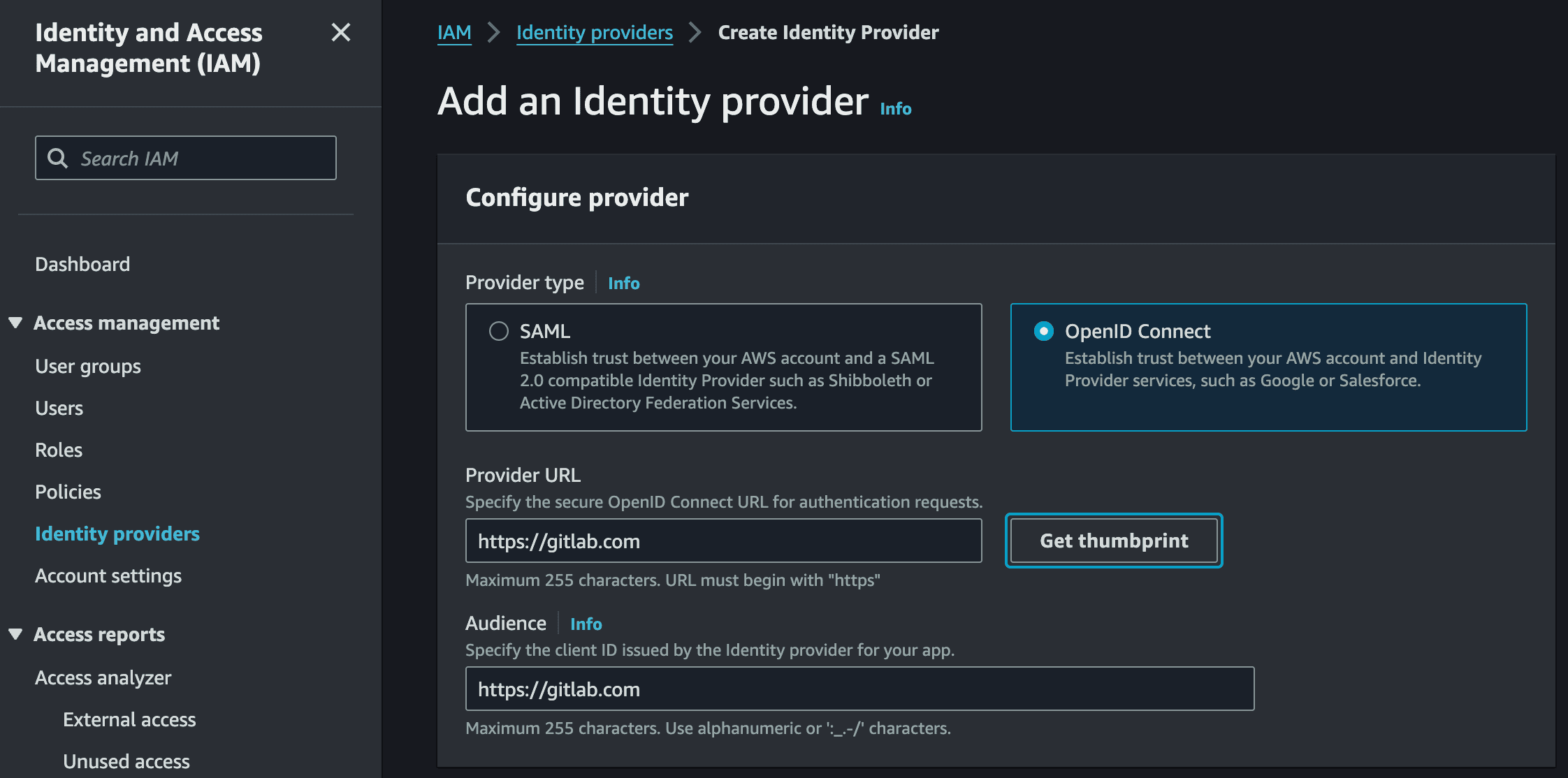 Adding IdP
