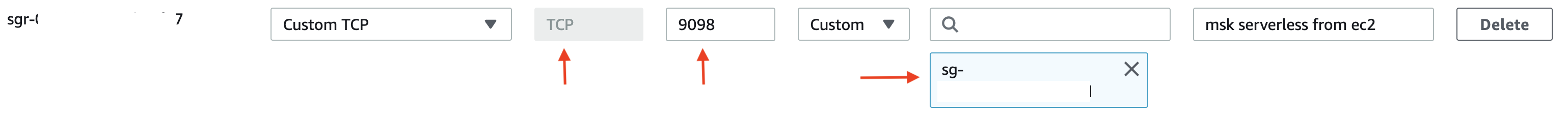 Security rule configuration