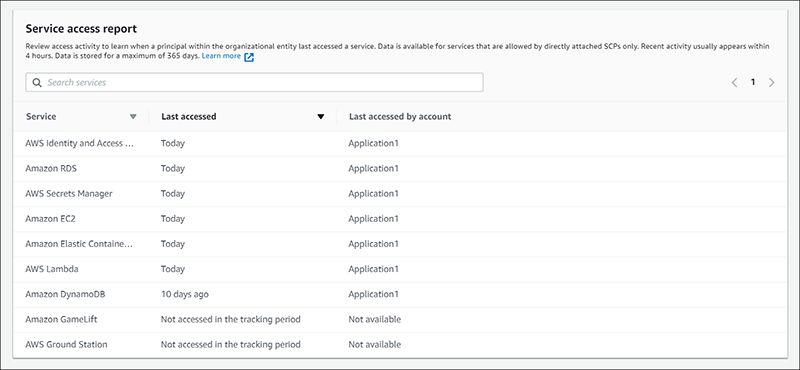 Organization access report