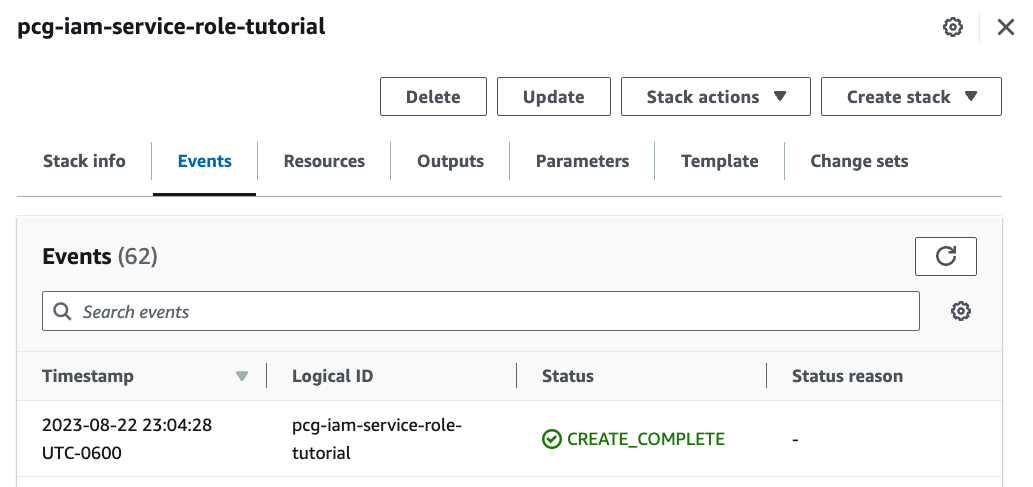Stack created
