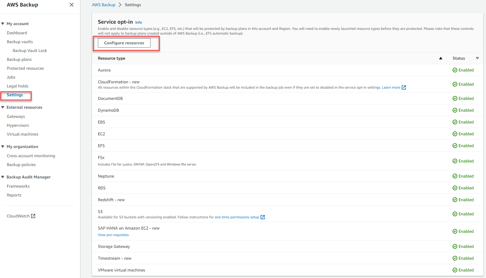 Service opt-in