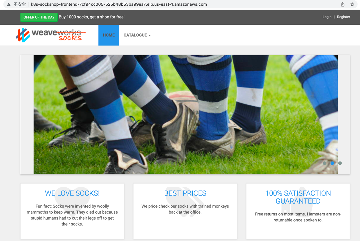 Sock Shop web site