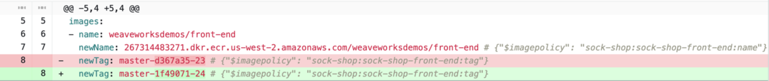 The source code, which has automatically updated